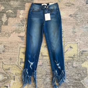 KanCan Fringe Bottom Jeans New with tags!!